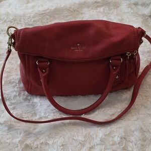 Kate Spade Geranium Pebbled Leather Cobble Hill Little Minka Satchel & Crossbody